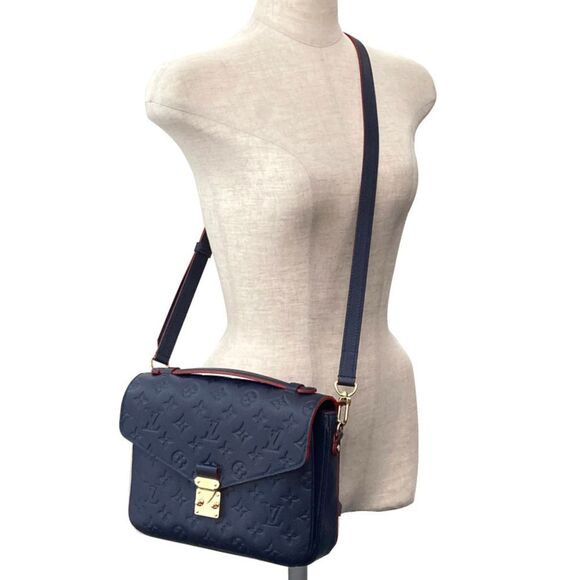 Louis Vuitton Shoulder Bag Pochette Metis MM Marine Rouge - Picture 8 of 8